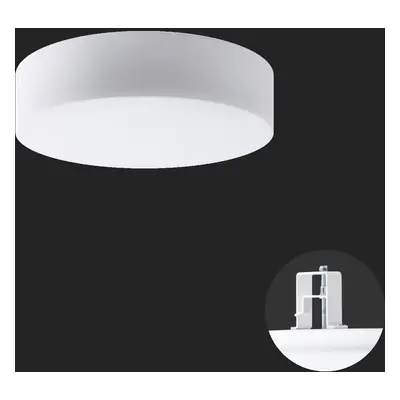 ERIS V3 stropní/nástěnné skleněné polovestavné svítidlo bílá IP44 4000 K 27W LED - OSMONT