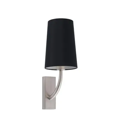 REM nástěnná lampa, nikl/černá - FARO