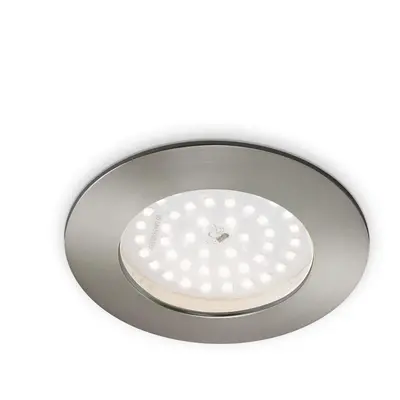 LED vestavné svítidlo, pr. 10 cm, 10,5 W, matný nikl - BRILONER