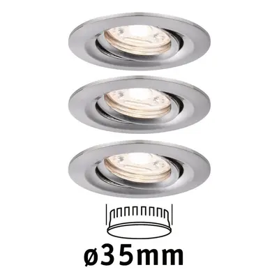 LED vestavné svítidlo Nova mini výklopné 3x4W 2.700K kov kartáčovaný 230V - PAULMANN