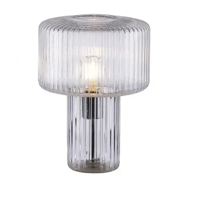 FUNGUS LED stolní lampa transparentní, sklo tvaru houby, pr.25cm, vypínač - PAUL NEUHAUS