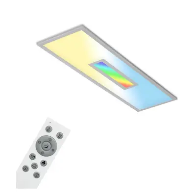 CCT svítidlo LED panel, RGB centrální světlo, 100 cm, 28 W, 3000 lm, stříbrná - BRILO