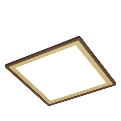 Ultraplochý LED panel s přímým a nepřímým osvětlením, 48 cm, LED, 18 W, 2400 lm, hnědo-zlatá - B