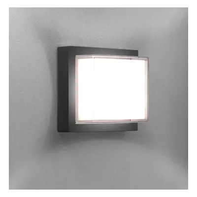 PURA LED venkovní nástěnné svítidlo Square šedá 10W 3000K IP65 - CENTURY