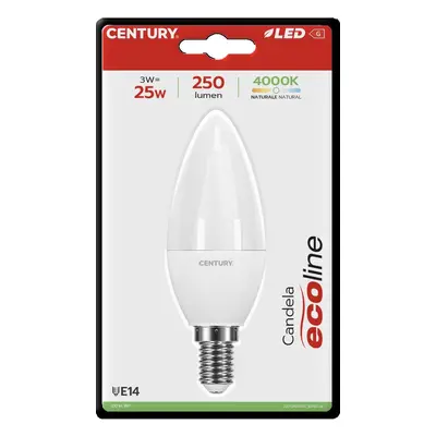 LED ECOLINE CANDLE 3W E14 4000K 180d - CENTURY