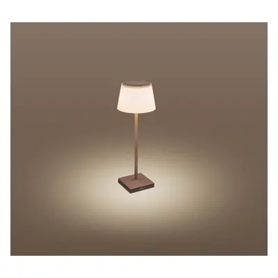 Nabíjecí stmívatelné stolní LED svítidlo MARGO corten 4W 3000K IP54 USB - CENTURY