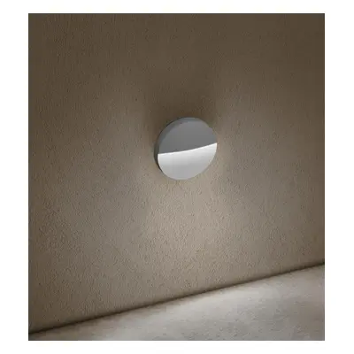 SEGNAPASSO LED PASEO TONDO venkovní nástěnné svítidlo šedá 4W 4000K IP54 - CENTURY