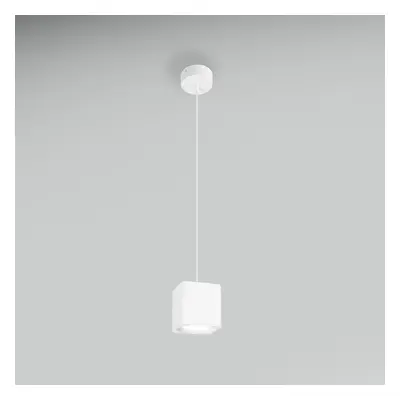 Závěsné LED svítidlo QUBE BÍLÉ 90x90X90mm 5W 230V 3000K 45d IP20 závěs 150cm - CENTURY