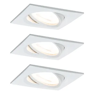 Vestavné svítidlo LED Nova hranaté 3x6,5W GU10 bílá mat nastavitelné 3-krokové-stmívatelné - PAU