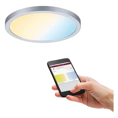 Smart Home Zigbee LED vestavné svítidlo Areo VariFit IP44 kruhové 175mm 13W matný chrom měniteln