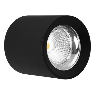 Stropní SVÍTIDLO LED RONDO ČERNÉ 110x123mm 15W/230VAC 4000K 1350Lm 45d IP20 - CENTURY