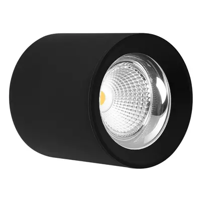 Stropní SVÍTIDLO LED RONDO ČERNÉ 90x90mm 10W/230VAC 4000K 800Lm 45d IP20 - CENTURY