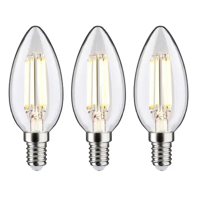 Eco-Line Filament 230V LED svíčka E14 3ks-sada 98mm 2,5W 3000K čirá - PAULMANN