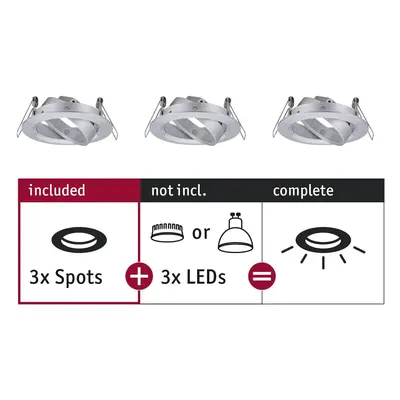 Vestavné svítidlo Choose spot výklopné max. 10W hliník broušený 230V - PAULMANN