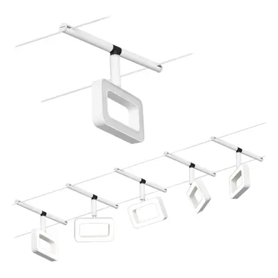 LED lankový systém Frame základní sada 5x4,8W 3000K 230/12V bílá mat/chrom - PAULMANN