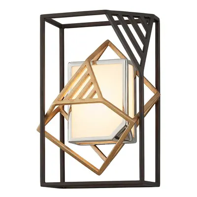 Nástěnné svítidlo CUBIST kov/akryl bronz/zlatá/bílá LED 12W 2700 - HUDSON VALLEY (Troy)