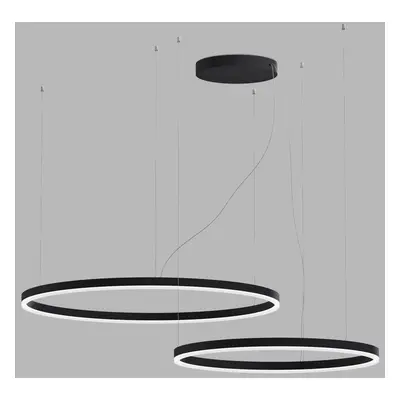 LED2 Závěsné svítidlo CIRCLE SET 2 P-Z, B DALI/PUSH DIM 104W 3000K/4000K černá - LED2 Lighting