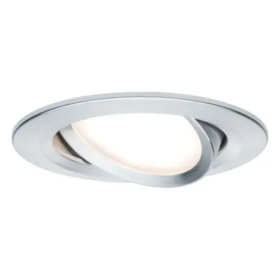 Vestavné svítidlo LED Nova kruhové 1x6,5W hliník broušený nastavitelné 3-krokové-stmívatelné - P