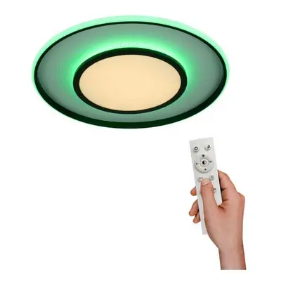 ARENDA LED stropní svítidlo, černá, stmívatelné, dálkový ovladač, paměť RGB+2700-5000K - LEUCHTE