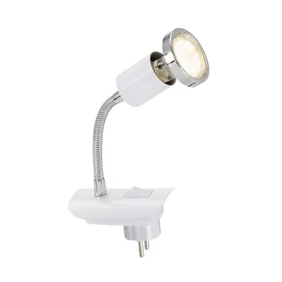 LED svítidlo do zásuvky, bílá, 1xLED/GU10/3W - BRILONER