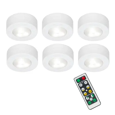 LED skříňkové svítidlo pr. 5,8 cm 6x60lm bílé - BRILO