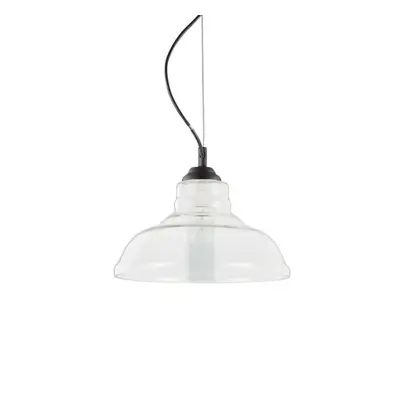 Závěsné svítidlo Ideal Lux Bistro' SP1 plate transparente 112336 čiré 28cm - IDEALLUX