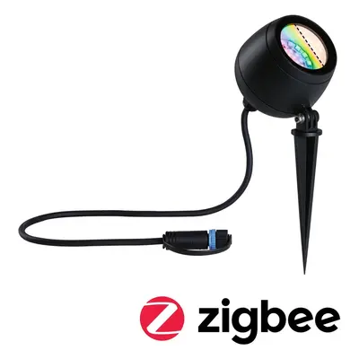 Plug & Shine LED bodové zahradní světlo Smart Home Zigbee Kikolo IP65 RGBW+ 6,2W antracit - PAUL