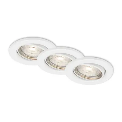 3ks sada LED vestavné svítidlo, pr. 8,6 cm, 5 W, bílé - BRILO