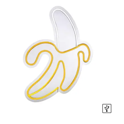 NEON-BANAN LED nástěnné svítidlo motiv banánu USB šňůrový vypínač dekorace - LEUCHTEN DIREKT / J