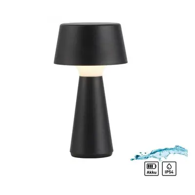 ABERA LED stolní lampa na baterie černá dotykový stmívač IP54 USB vnitřní i venkovní použití 300