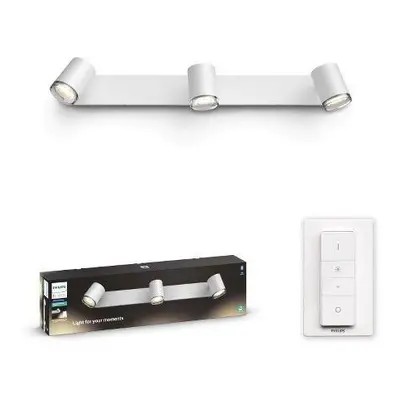 Hue White Ambiance Bodové koupelnové svítidlo Philips Adore BT 34180/31/P6 LED GU10 3x5W 3x350lm