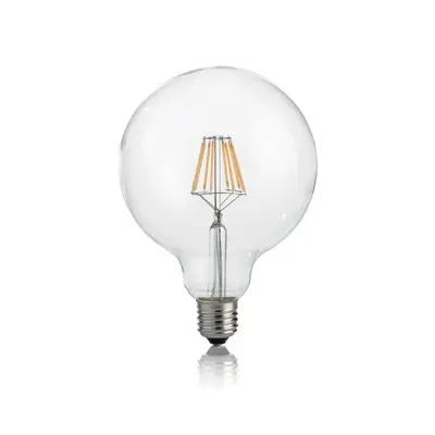 LAMPADINA CLASSIC E27 8W GLOBO D125 TRASPARENTE 4000K - IDEALLUX