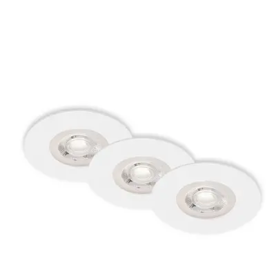 LED vestavná svítidla, pr.9 cm, 3x LED, 4,9 W, 480 lm, bílé - BRILONER