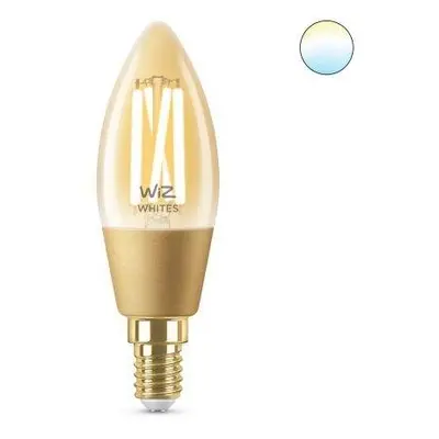 LED Žárovka WiZ Tunable White Filament Amber 8718699787257 E14 C35 4,9-25W 370lm 2000-5000K, stm