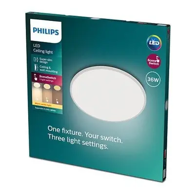 LED Stropní přisazené svítidlo Philips Superslim CL550 8719514327146 36W 3600lm 2700K IP20 55cm 