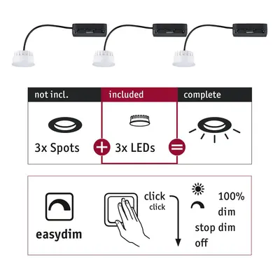 Žárovky Choose LED-Modul Coin EasyDim 3x6,5W 2.700 - PAULMANN