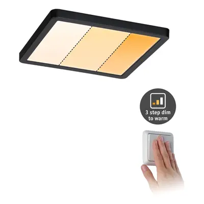 VariFit LED vestavné svítidlo Dim to Warm Areo IP44 hranaté 175x175mm 3 Step Dim to warm černá s