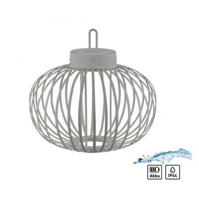 AKUBA LED stolní lampa průměr 36cm moblní na baterie USB IP44 stmívatelné dotykem 2700K - JUST L