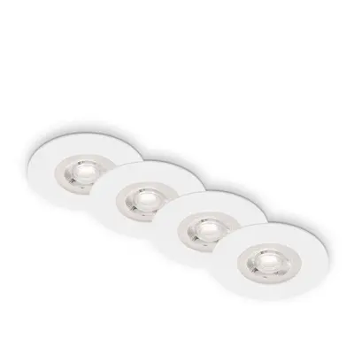 LED vestavná svítidla, pr.9 cm, 4x LED, 4,9 W, 480 lm, matná bílá - BRILO