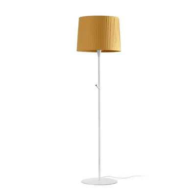 SAMBA bílá/skládaná žlutá stojací lampa - FARO