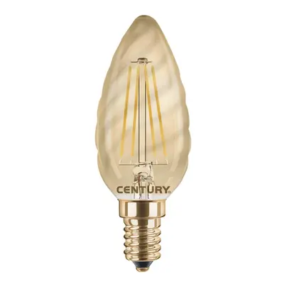 LED FILAMENT SVÍČKA TWIST EPOCA 4W E14 2200K 320Lm 360d 35x97mm IP20 - CENTURY