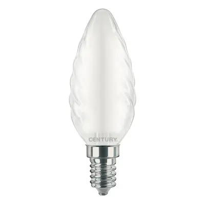 LED FILAMENT SVÍČKA TWIST SATÉN 4W E14 6000K 470Lm 360d 35x97mm IP20 - CENTURY