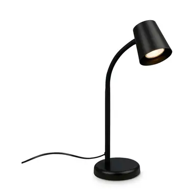 Stolní lampa, 38,5 cm, 1x GU10, max. 9W, černá - BRILO