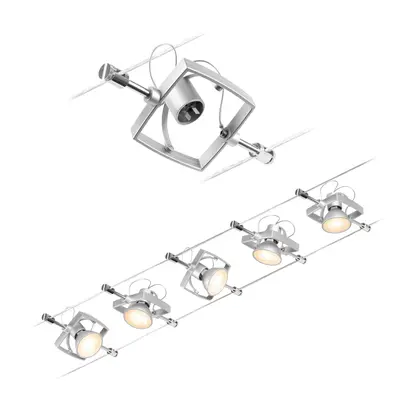 Lankový systém Mac II matný chrom 5 spotů bez zdroje světla max. 5x10W GU5,3 DC 60VA - PAULMANN