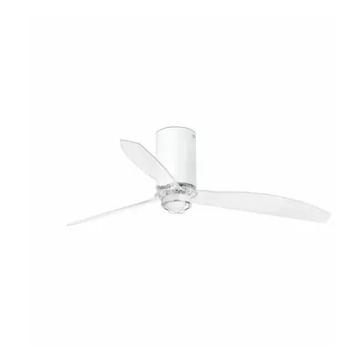 MINI TUBE FAN M LED, bílá/transparentní, stropní LED ventilátor s DC motorem - FARO