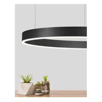 Závěsné svítidlo MOTIF černý hliník a akryl LED 48W 230V 3000K IP20 stmívatelné - NOVA LUCE