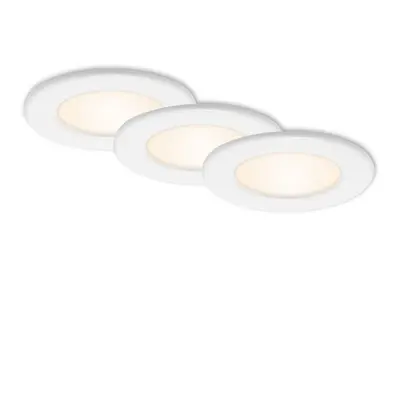 3ks sada LED vestavné svítidlo, pr. 11,5 cm, 6 W, bílé - BRILONER