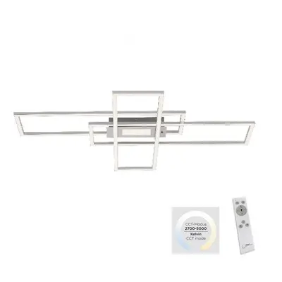 Svítdlo stropní ASMIN LED stříbrná barva, 99x29cm, hranaté, stmívatelné, downlight+sidelight 270