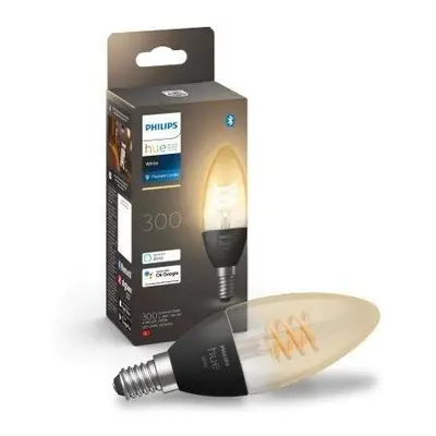 Hue Bluetooth LED White filamentová žárovka Philips svíčka 8719514302235 E14 4,5W 300lm 2100K če