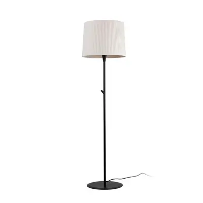 SAMBA černá/skládaná béžová stojací lampa - FARO